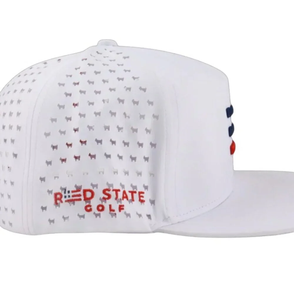RED STATE GOLF THE "E" FLAG HAT (WHITE) - Picture 2 of 5